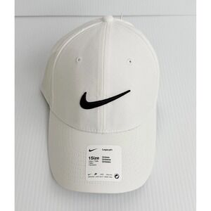 New Nike Legacy91 Dri Fit Hat White Black Swoosh Unisex One Size Training Cap